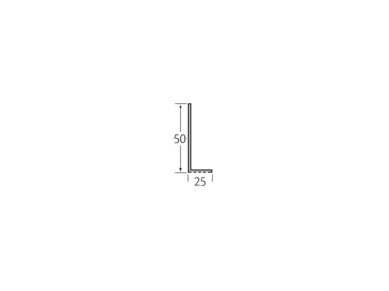 Ventilatieprofiel 50 x 25 x 2 mm 