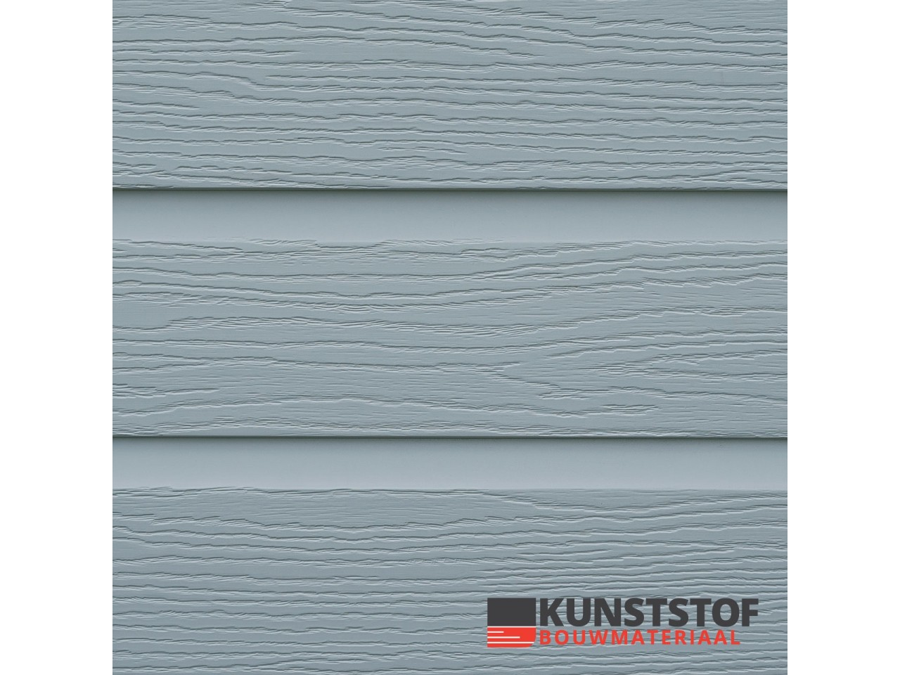 Eurotexx Dubbel rabat kunststof gevelbekleding in de kleur grijs - RAL 7001