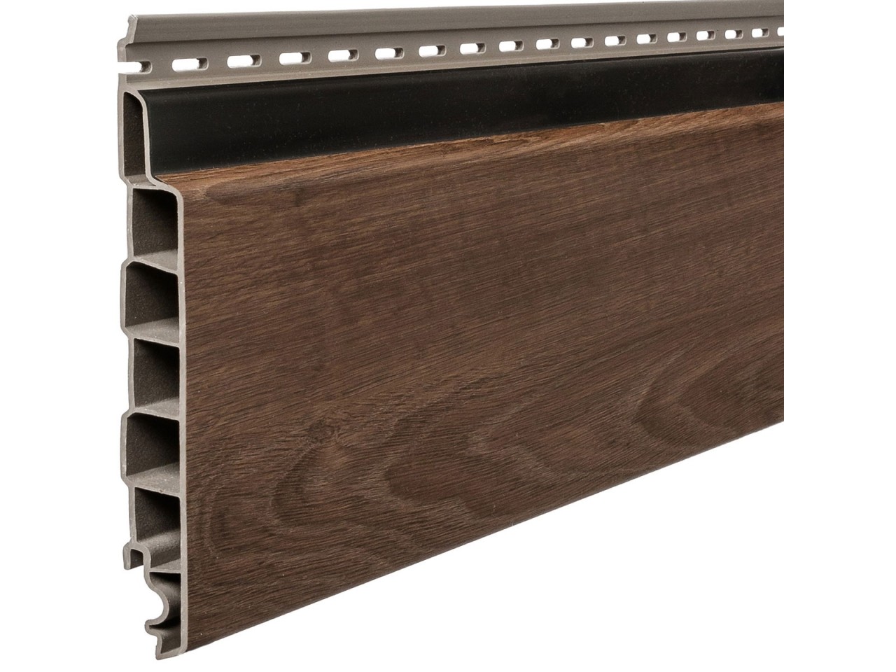 VinyPlus Sponningdeel Rondkant - Turners Eiken Bruin Shadow - Kunststof gevelbekleding houtlook