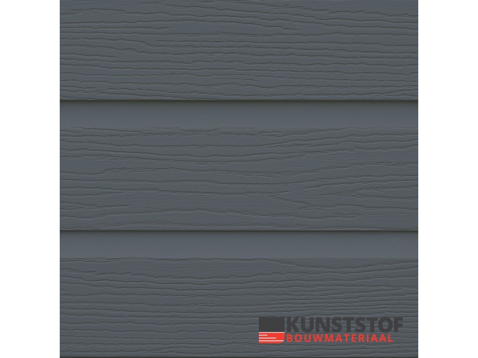 Eurotexx Dubbel rabat kunststof gevelbekleding in de kleur antraciet donkergrijs - RAL 7015