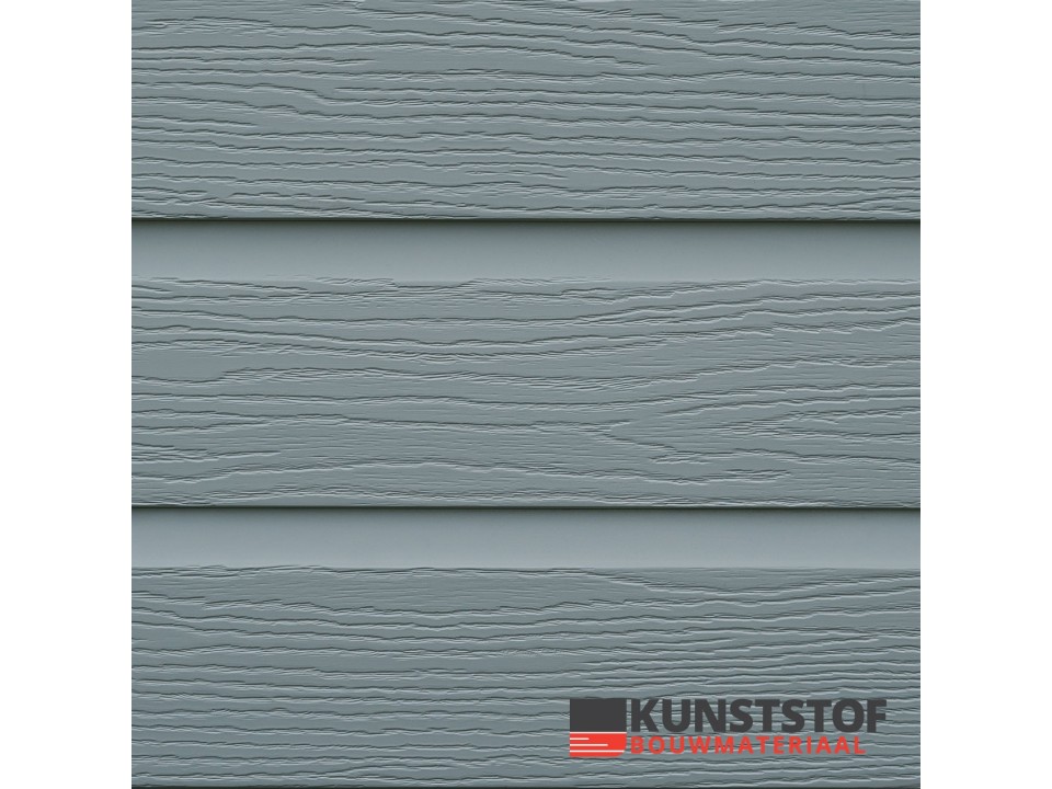 Eurotexx Dubbel rabat kunststof gevelbekleding in de kleur quartzgrijs - RAL 7045