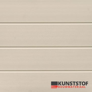Duafort Velling 125mm Sand RAL 1015 gevelbekleding voor chalets en stacaravans een canexel vervanger en niet meer schilderen