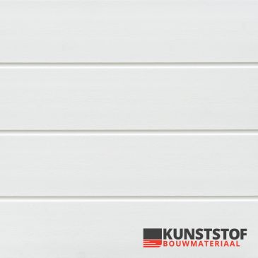 Duafort Velling 125mm wit RAL 9010 gevelbekleding voor chalets en stacaravans een canexel vervanger en niet meer schilderen