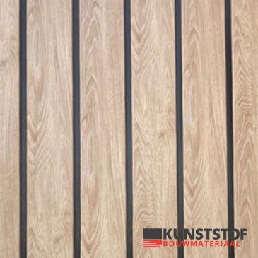 Kunststof gevelbekleding houtlook vinyplus turners eiken shadow rondkant sponningdeel horizontaal sponningdeel keralit milin zwarte rand hout zwart overkapping rondkant chalet schuur kunststof gevelbekleding verticaal en horizontaal