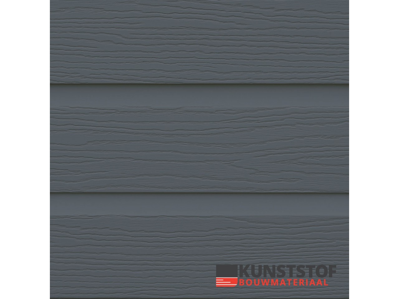Eurotexx Dubbel rabat kunststof gevelbekleding in de kleur antraciet donkergrijs - RAL 7015