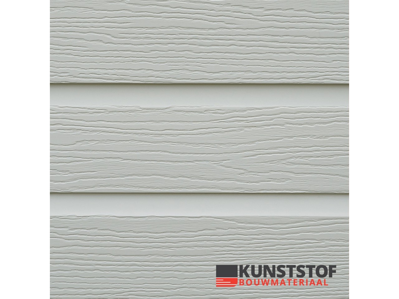 Eurotexx Dubbel rabat kunststof gevelbekleding in de kleur lichtgrijs - RAL 7035