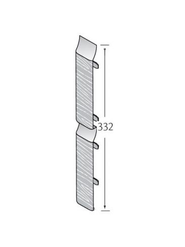 Stootvoegverbinding 332 mm (voor dubbel rabat) - Eurotexx