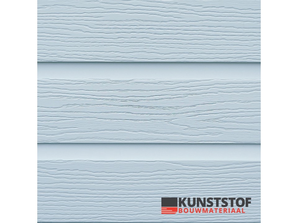 Eurotexx Dubbel rabat kunststof gevelbekleding in de kleur lichtblauw - RAL 7045